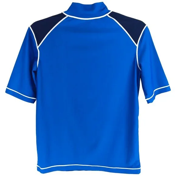 MOSSIMO-Kids Rash Guard- SIZE XL (12/14)- Blue-White-Black-Swim - Picture 3 of 7